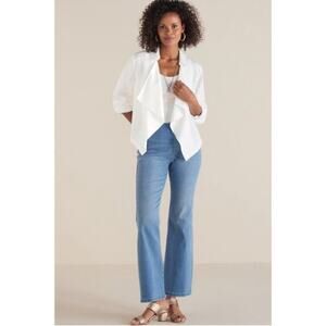 Soft Surroundings Supremely Soft Denim Pull-On Bootcut Jean Silver Lake Wash